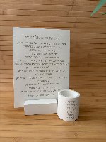 סט תפילת נר לרחל אימנו – מעמד ברכה ופמוט מבטון פולימרי