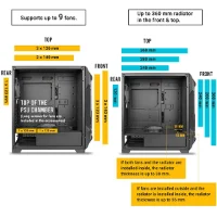 מארז גיימינג Antec Dark Fleet DF600 Flux, Mid Tower