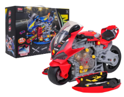 אופנוע אדום לבניה ולמשחק  49 חלקים - Red motorcycle for construction STS0646799