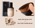 מייק-אפ מכסה + מברשת איפור לכיסוי מלא  - מייק-אפ מכסה 100% -MAKEUP