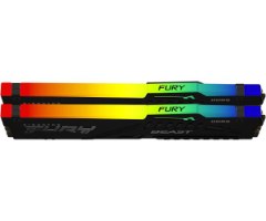 ז.לנייח Kingston Fury Beast BLACK RGB 64GB 2X32GB DDR5 6000Mhz C40