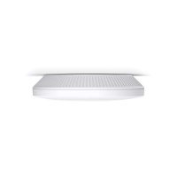 נקודת גישה Omada EAP723 BE3600 – פריט בודד לבן עם חלק עליון מצולע מותקן בתקרה 4K