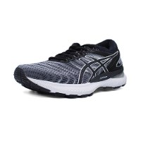 ASICS|אסיקס- ג'ל נימבוס 22 GEL NIMBUS פיוטר - גברים- שחור לבן מעוצב (EXTRA WIDE- אקסטרא רחב)