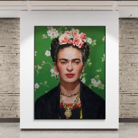 Yellow smoking Frida Kahlo CANVAS