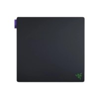משטח עכבר Razer Gigantus V2 Pro Max Control – חוטי משטח עכבר מרובע שחור עם לוגו ירוק ותווית סגולה