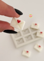 תבנית סיליקון מיני מעטפה עם לב