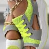 ירוק - סנדלי פלטפורמה ספורטיביות Sandals Sports