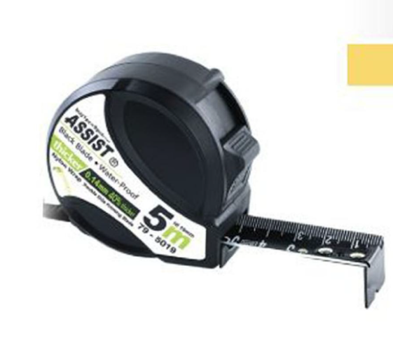 מטר עמיד במים ASSIST סרט שחור - 5 מטר 25 מ"מ