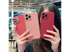 מקרה טלפון עבור IPhone X XR XS 11 12 13 14 פרו מקסימום 7 8 בתוספת נדבק טהור צבע עמיד הלם נוזל סיליקו
