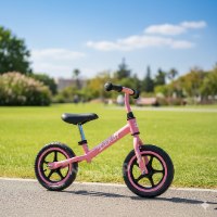 אופני איזון ודחיפה לרכיבה יציבה לילדים בצבע ורוד מבית DERBY