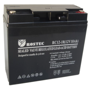 מצבר עופרת נטען 12 וולט 18 אמפר/שעה רוזטק rostec