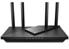 ראוטר TP-Link AX3000 Dual Band Gigabit Wi-Fi 6 Archer AX55 – ראוטר שחור בעל 4 אנטנות, פסים