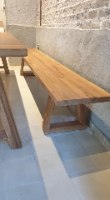 שולחן עץ מלא אלון עובי 4 סמ