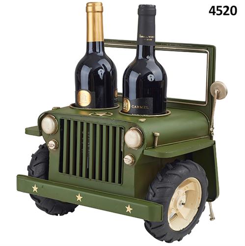 מעמד לשני בקבוקי יין בצורת פרונט של ג'יפ 32X30X20 סמ 4520