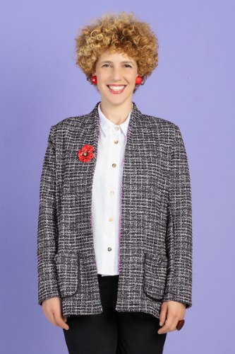 ז'קט קוקו שחור-לבן