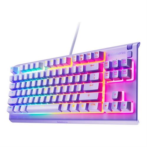 מקלדת גיימינג SteelSeries Apex 3 TKL Lavender סגול