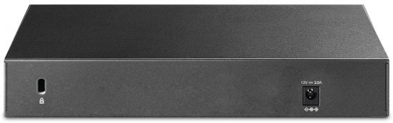 מתג 5 יציאות TP-Link 10G Multi Gigabit TL-SX105 V1 – פנל אחורי עם שקע חשמל וחריץ אבטחה