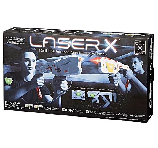 2 אקדחי לייזר עם מטרה laser X