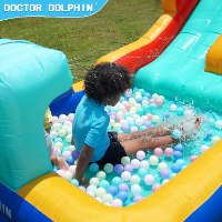מתנפח מים עם מגלשה כפולה W73062  מבית Doctor Dolphin