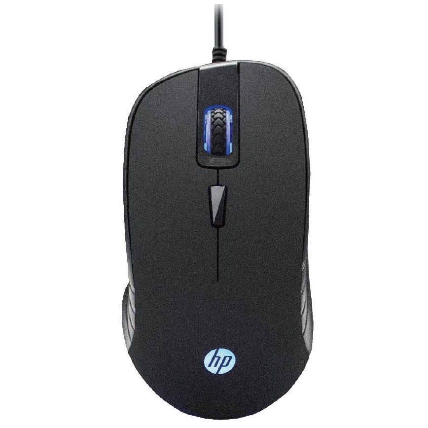 עכבר גיימינג חוטי HP G100 - בעל 4 מקשים וגלגלת עם תאורה כחולה - עד 2000 DPI