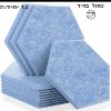 כחול בהיר - פאנלים אקוסטים דקורטיבים במגוון צבעים - מארז 12 יח׳
