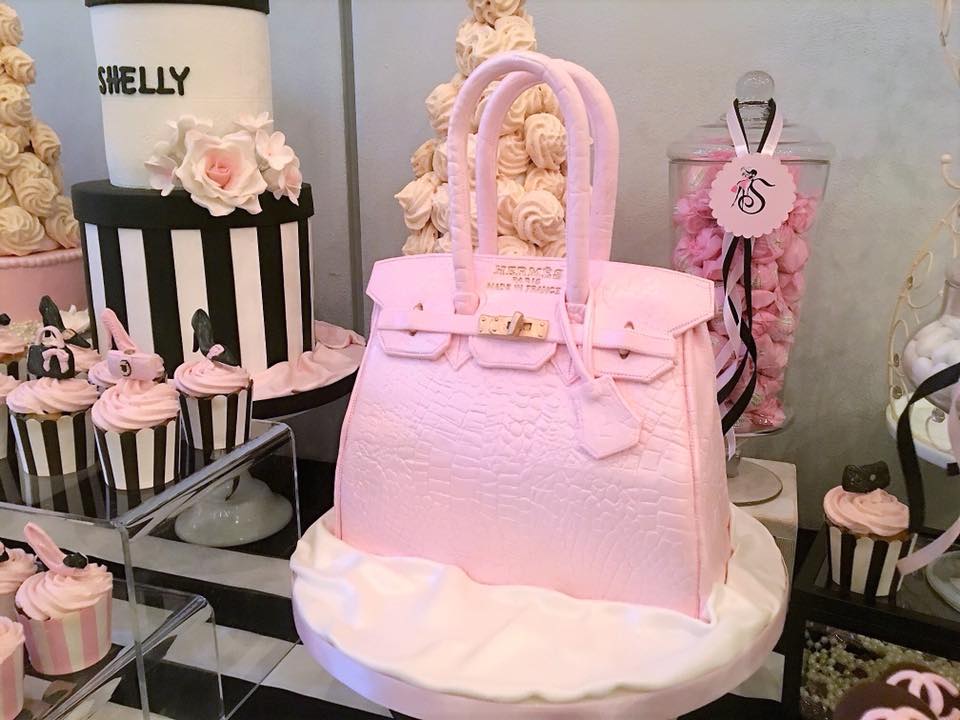 Pink Hermes Bag Cake