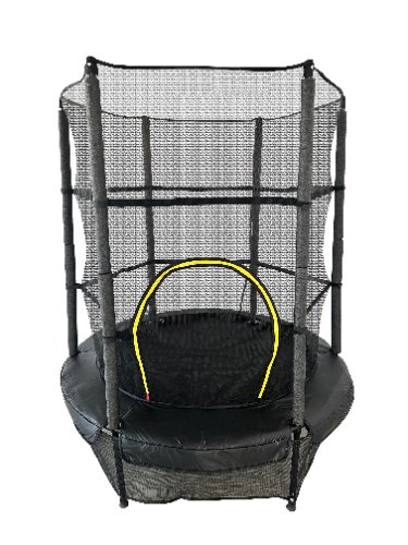 טרמפולינה קטנה לבית בצבע שחור TNC140BLACK מבית קפיץ קפוץ