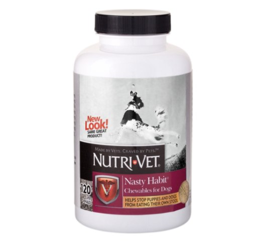 Nutri-Vet Nasty Habit Chewable Tablets for Dogs- Helps Stop Dogs from Eating their own stool