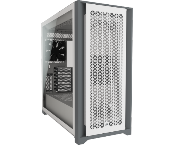 מארז CORSAIR 5000D AIRFLOW Tempered Glass ATX - לבן