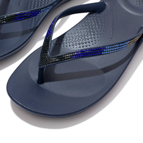 Fit Flop Iqushion Ombre Sparkle Flip Flops Midnight Navy כפכפי נשים פיטפלופ כחול