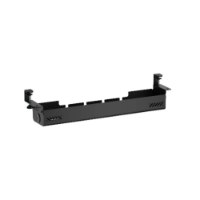מגש ניהול כבלים Lumi CC11-22-2 – חוטי מגש שחור לניהול כבלים עם מלחציים בקצוות על רקע לבן