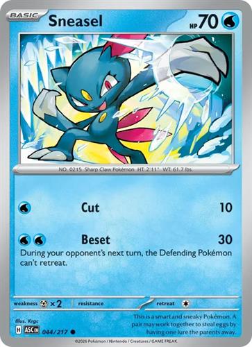 קלף בודד single פוקימון - sneasel - Ascended Heroes - 044/217