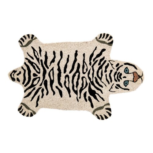 שטיח כניסה מעוצב טיגריס לבן  White Tiger