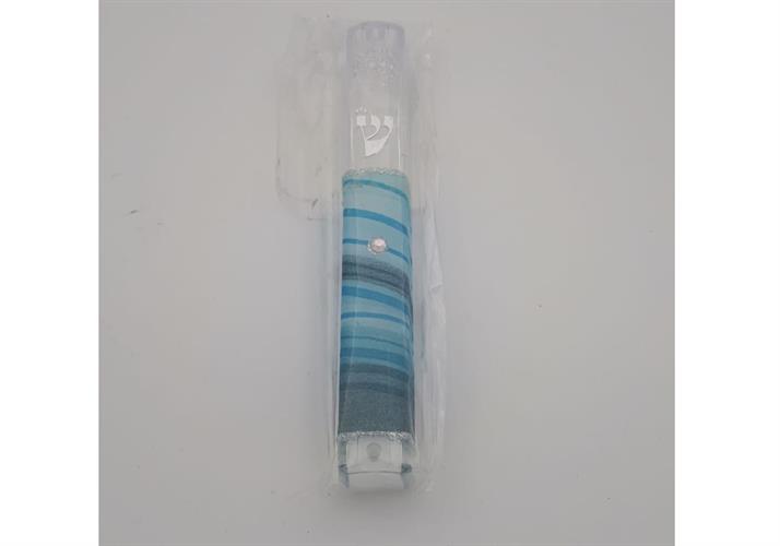 מזוזה פלסטיק שקוף גווני כחול