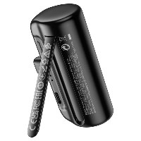 סוללת גיבוי סופר קטנה 5000mAh חיבור לאייפון  HOCO J106 Lightning עם רגלית מעמד צבע שחור