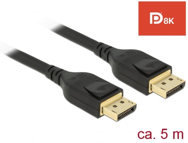 כבל מסך Delock Certified DisplayPort 1.4 cable 8K 60 Hz 5 m