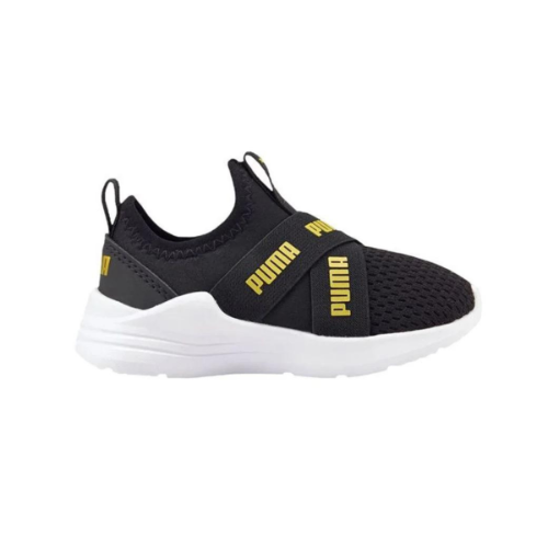 PUMA | פומה - פומה ספורט לתינוקות גומי שחור זהב