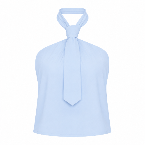 TIE TOP- LIGHT BLUE