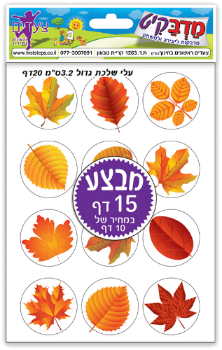 מדבקות עלי שלכת גדול