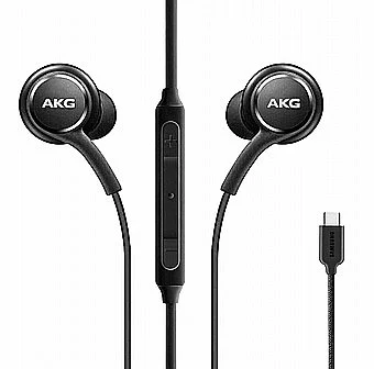 אוזניות סמסונג מקוריות Type-C מבית AKG (שחור/לבן) - אחריות יבואן רשמי