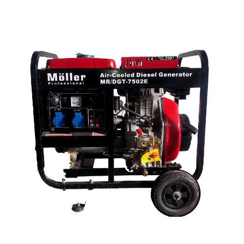 גנרטור דיזל 7500W חד פאזי MR-DGT-7501E פתוח מבית חברת Moller Germany
