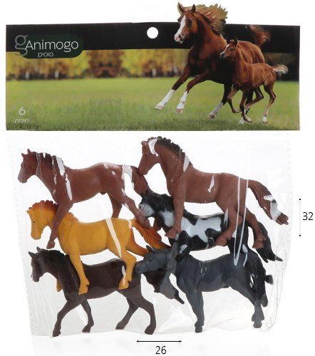 אנימוגו חיות סוסים בשקית 6 יח’ - Animogo