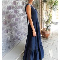 שמלת דנה רשת משובצת כחול נייבי