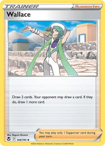 קלף בודד single פוקימון - wallace - Silver Tempest - 166/195