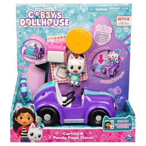 בית הבובות של גבי - סט רכב פיקניק Gabby's Dollhouse Carlita & Pandy Paws Picnic Set