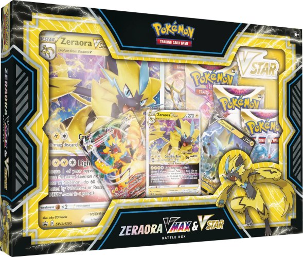 קלפי פוקימון מארז זראורה וימקס & ויסטאר באטל בוקס Pokémon TCG: Zeraora VMAX & VSTAR Battle Box