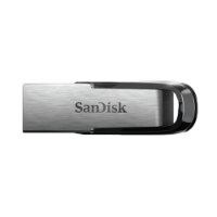 זיכרון נייד SanDisk Ultra Flair USB 3.0 512GB – דיסק און קי כסוף עם כיסוי שחור מסתובב מותג SanDisk