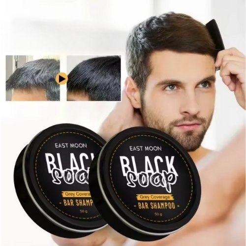 שמפו פחם להעלמת שיער לבן BlackSoap