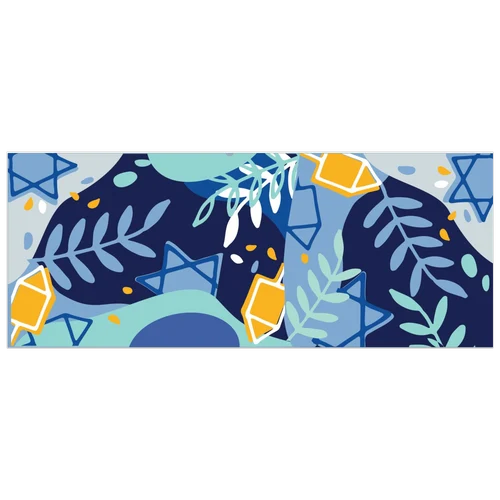 ראנר לחנוכה עיטור חנוכיות וסביבונים