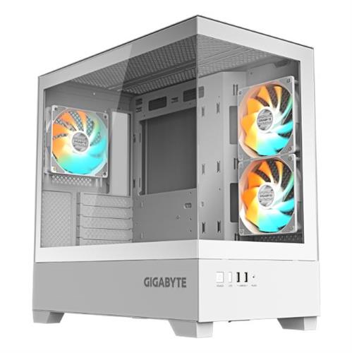 מארז לבן GIGABYTE C201 PANORAMIC ICE Micro-ATX 3XARGB Fans